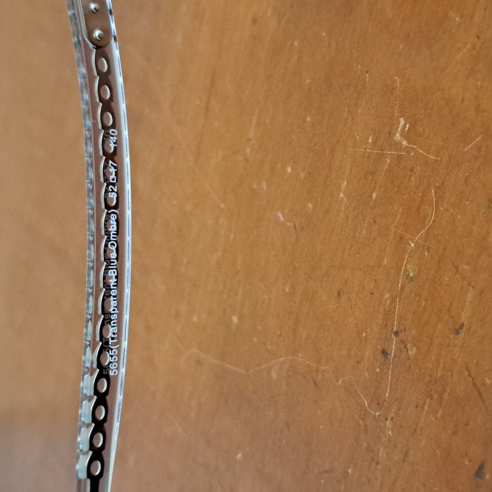 Coach Clear Blue Frame Glasses - Picture 4 of 5